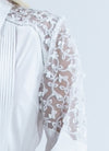 Long-sleeved blouse(White)