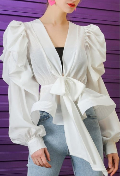 Bubble Sleeve Blouse | Comfywearboutique